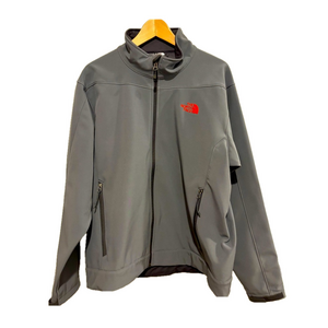 The North Face Gray Apex Soft Shell Full Zip Fleece Lined Men’s Jacket Sz L NWOT